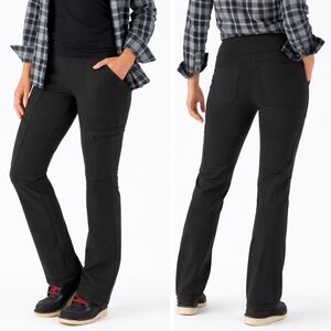 Duluth Trading NoGA Namastash Bootcut Pants Black Large Short